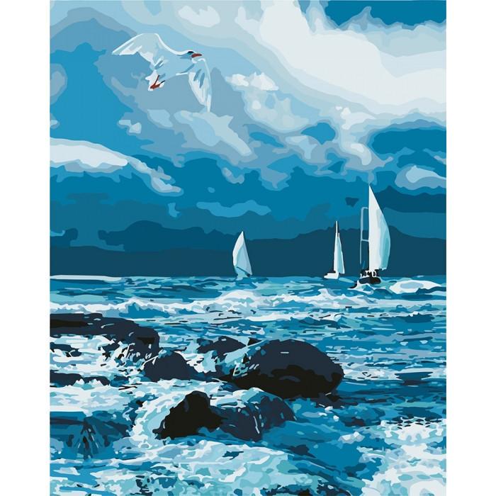 Картина по номерам Идейка Бурное море 40x50 см (skl-КНО2747)