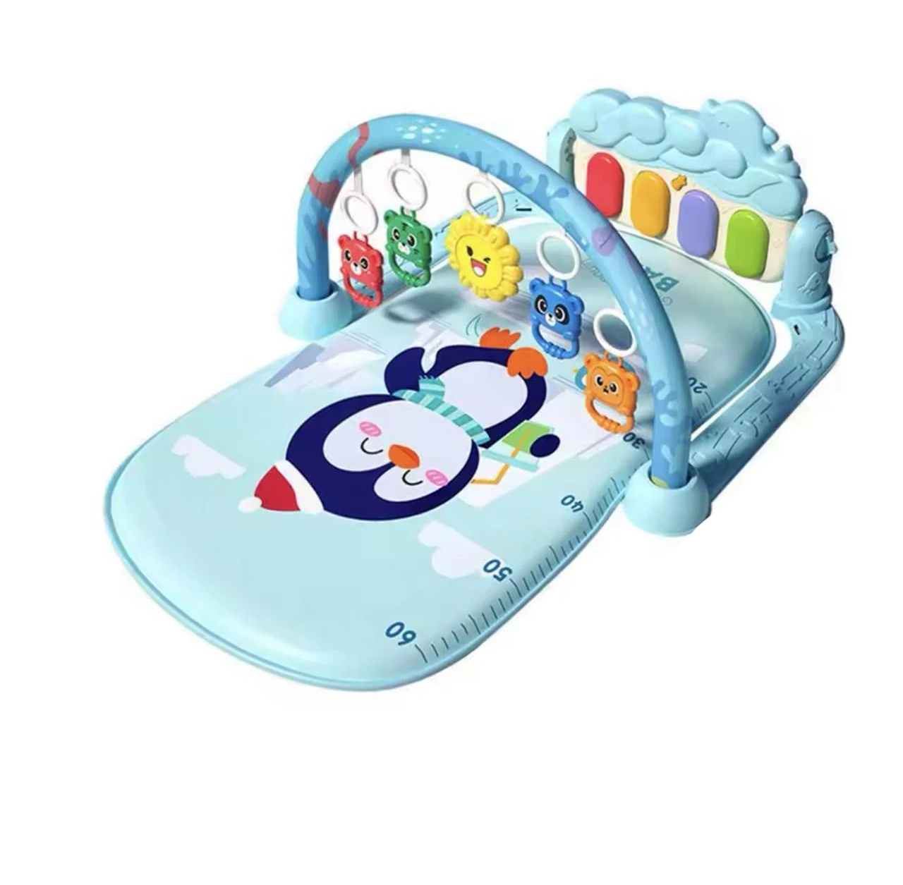 Розвиваючий килимок-піаніно з дугою та підвісними іграшками 72х43 см (30)