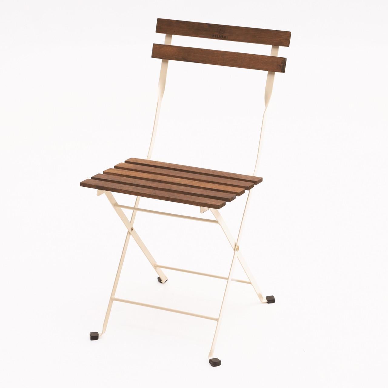 Стул раскладной Belmery 79×39 см Белый/Орех (32903154)