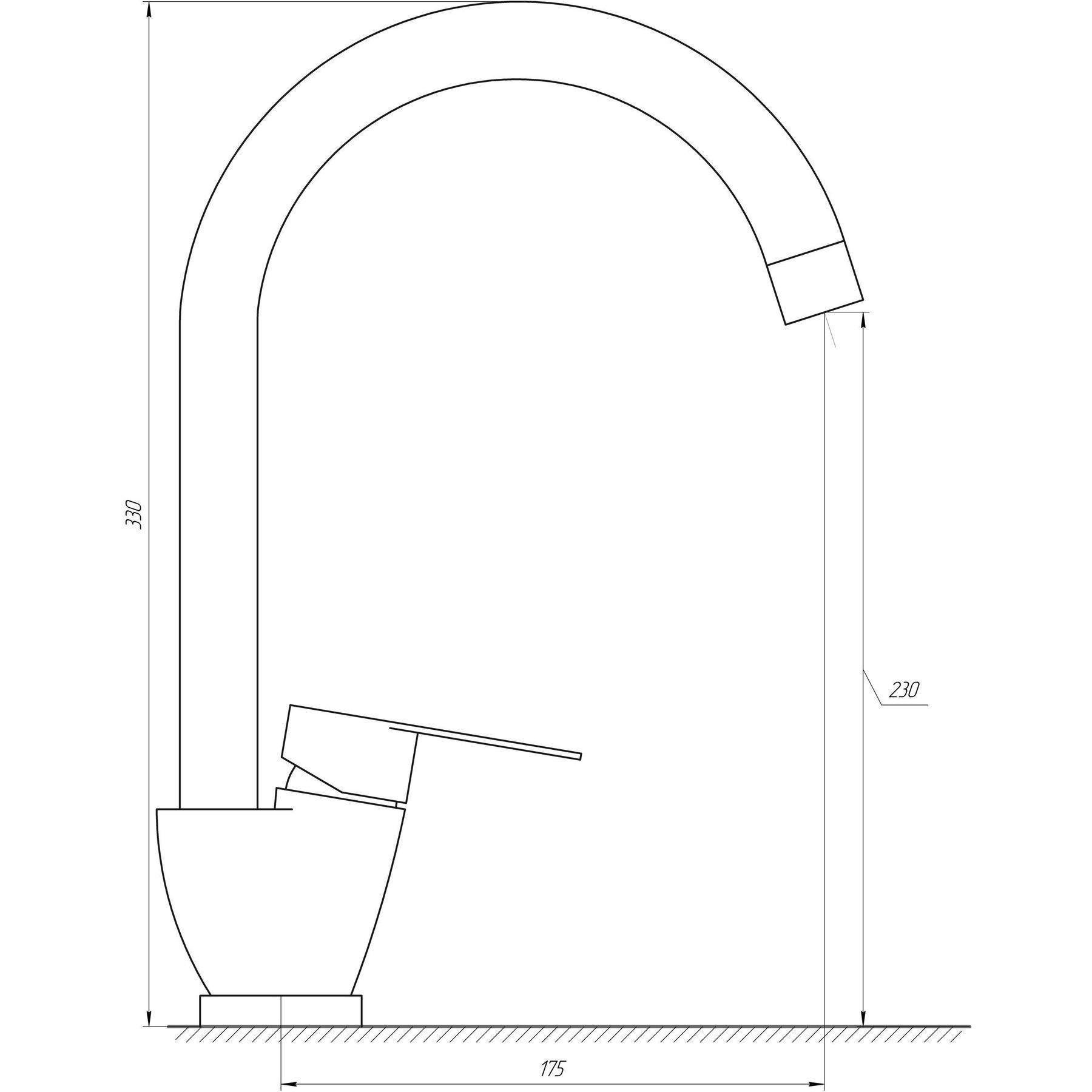 Смеситель для кухни из нержавеющей стали MixMIRA MAIN MSM-203S Сатин (20483) - фото 4 Смеситель для кухни из нержавеющей стали MixMIRA MAIN MSM-203S Сатин (20483) - фото 4