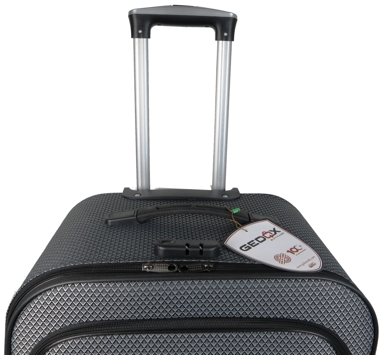 Чемодан на колесах Gedox GD Polo тканевый большой в клетку 100 л Серебристый - фото 5 Чемодан на колесах Gedox GD Polo тканевый большой в клетку 100 л Серебристый - фото 5
