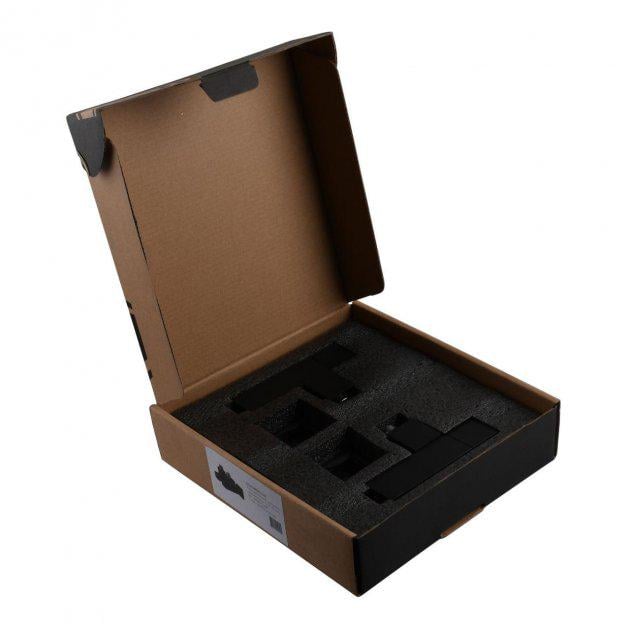 Набор угловых кранов Solomon LUX 8888-CUBE 1/2" с американкой Black - фото 9