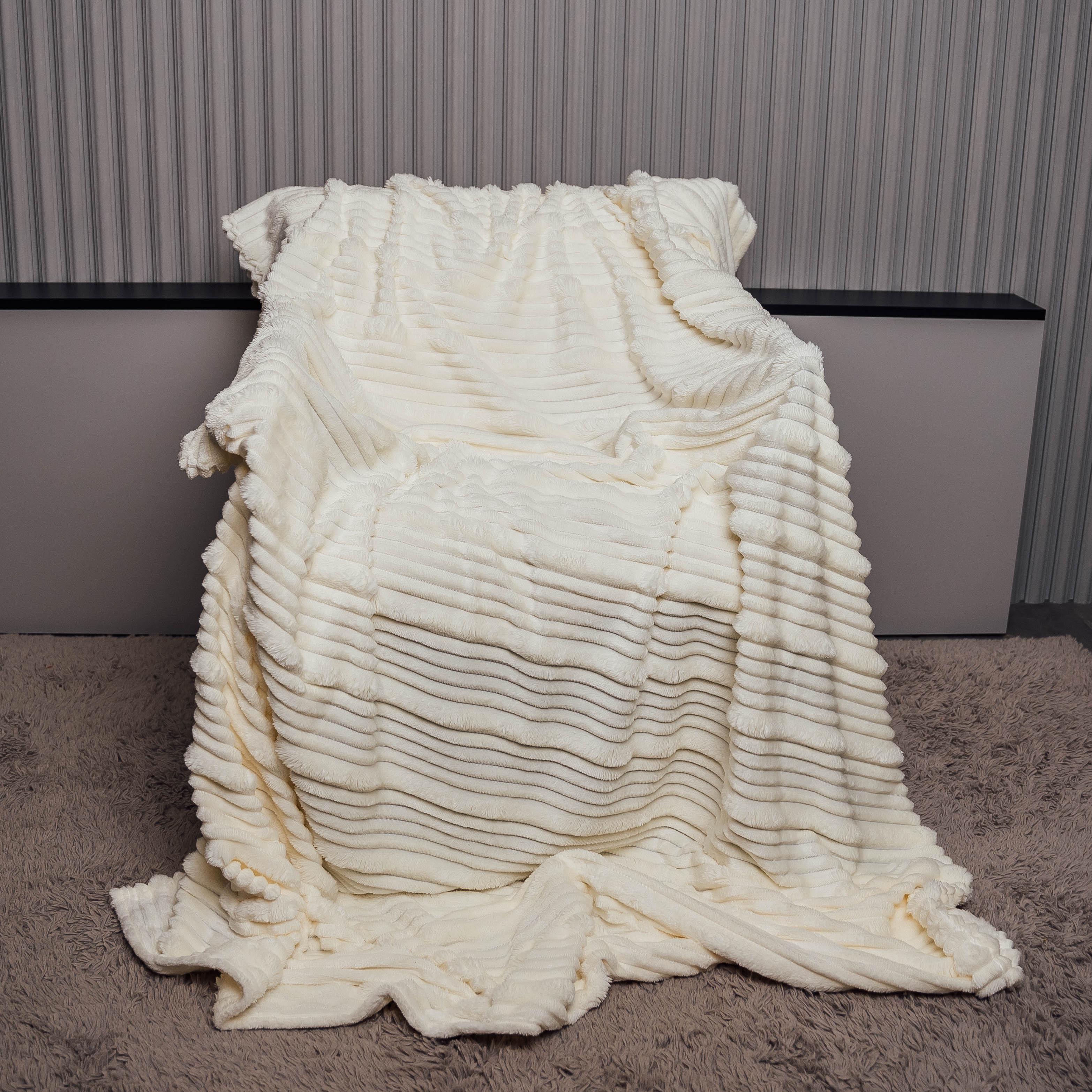 Плед 88124 Микро объятия полуторный Молочный (28069_11) - фото 1