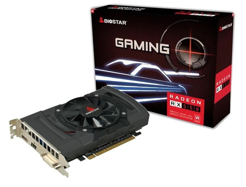 Видеокарта BioStar Radeon RX 550 2 GB DDR5 128 Bit DVI-HDMI-DP (ERC-RX550-2GB)