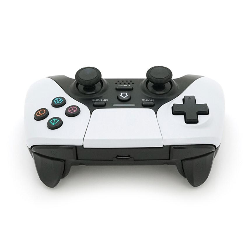 Геймпад VOLTRONIC DoubleShock PS02 Wireless PS4 Double Motor Vibration DUALSHOCK 4 White - фото 3