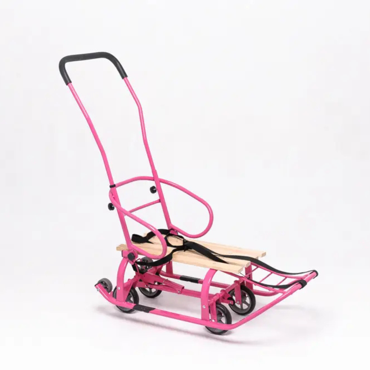 Санки-трансформер детские с колесами Патриот LUX 2026 Розовый