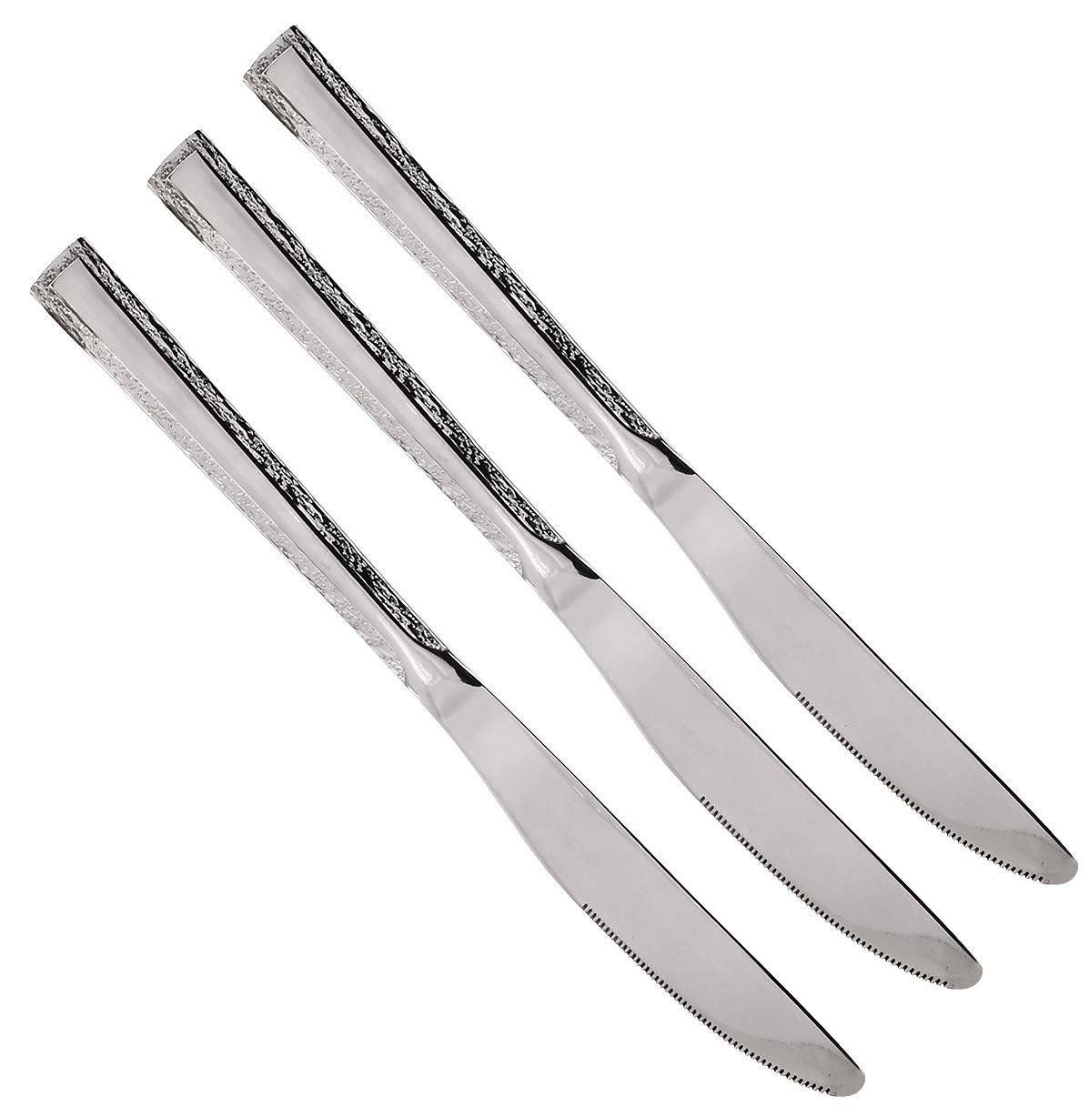 Набір столових ножів Stenson Wild stone із нержавіючої сталі 3 шт. (30429)