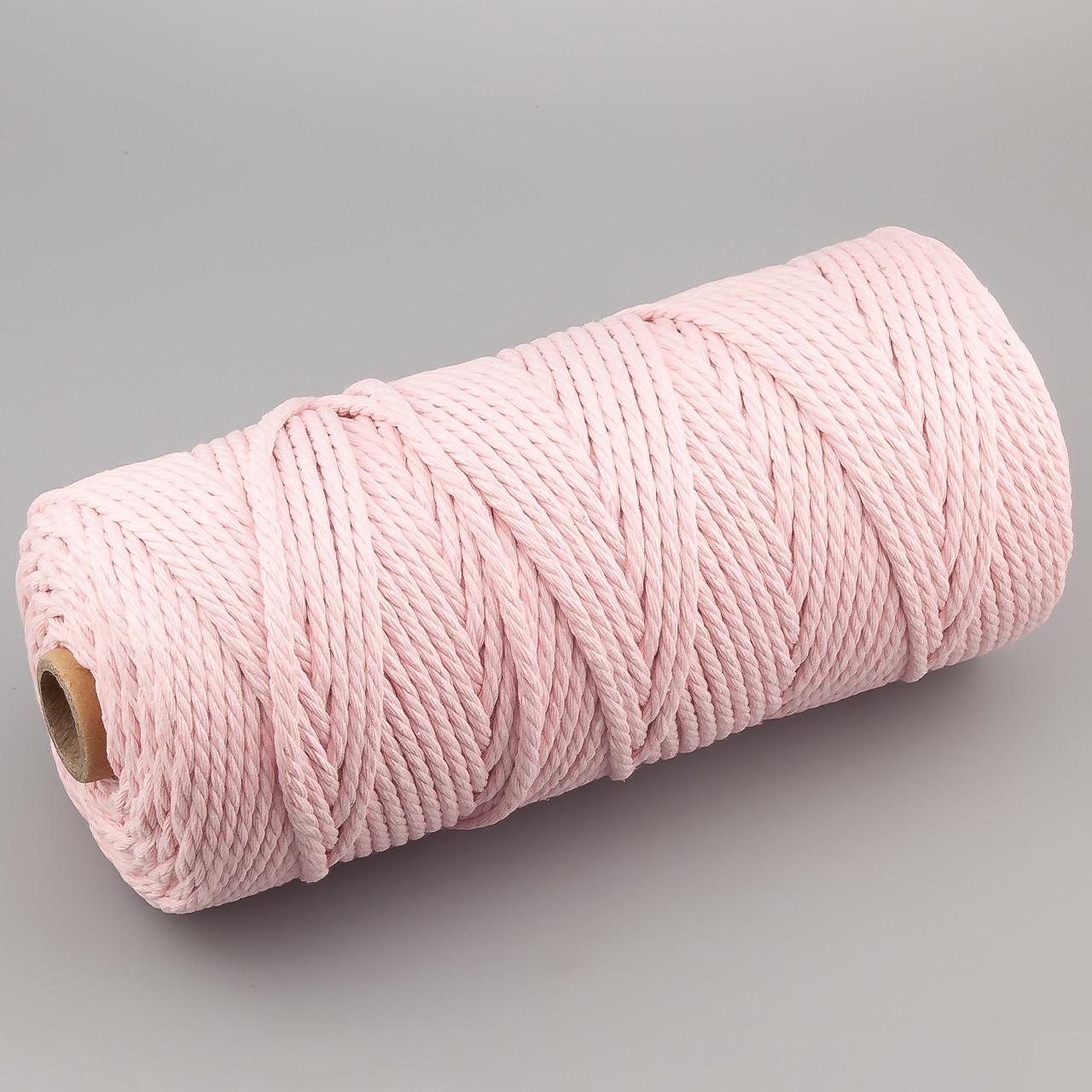 Канат для макраме веревка хлопковая 2 мм 200 м Розовый (НН2002х09)