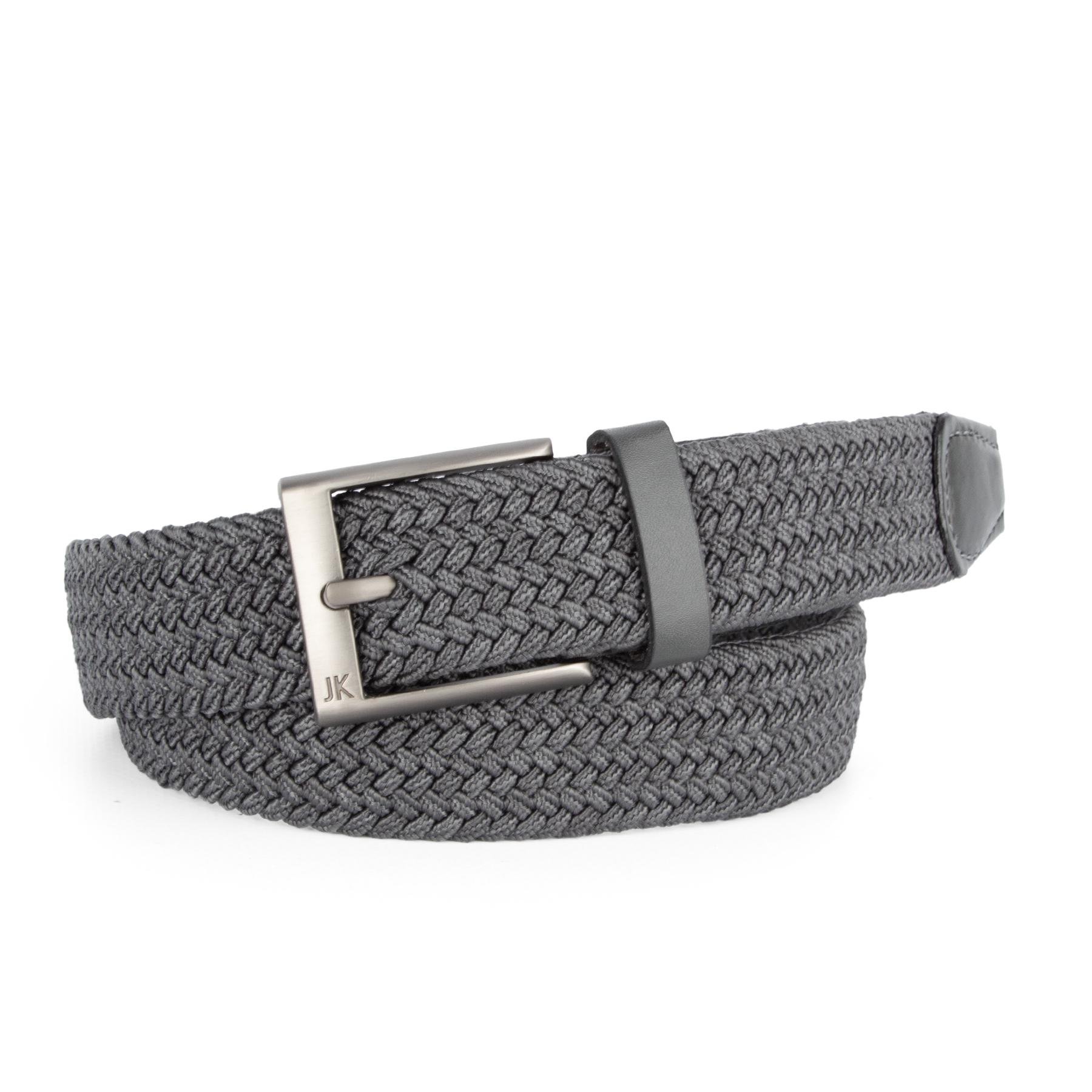 Ремень-резинка мужской JK-35003 плетеный 110 см Темно-серый (1932968290)