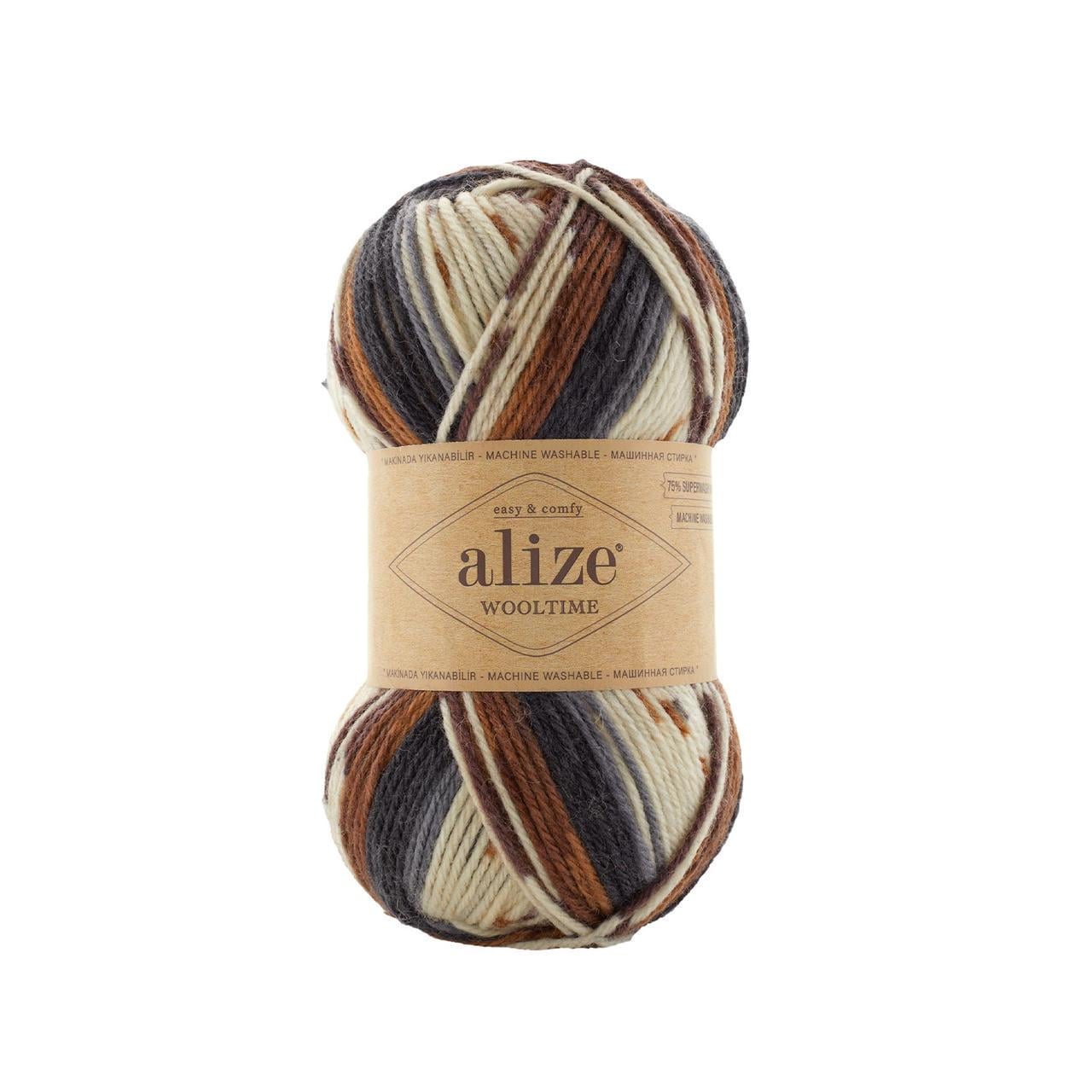 Пряжа носочная Alize Wooltime цвет 11024 (2034199602)