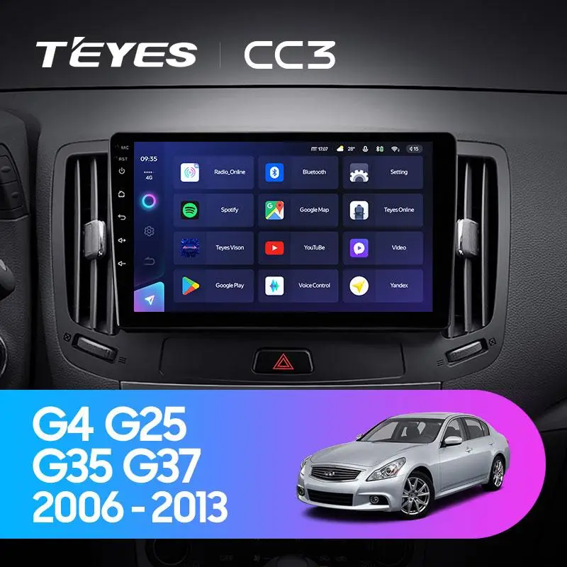 Автомагнітола штатна Teyes CC3 360° для Infiniti G4 G25 G35 G37 2006-2013 Android (1659126800) - фото 4