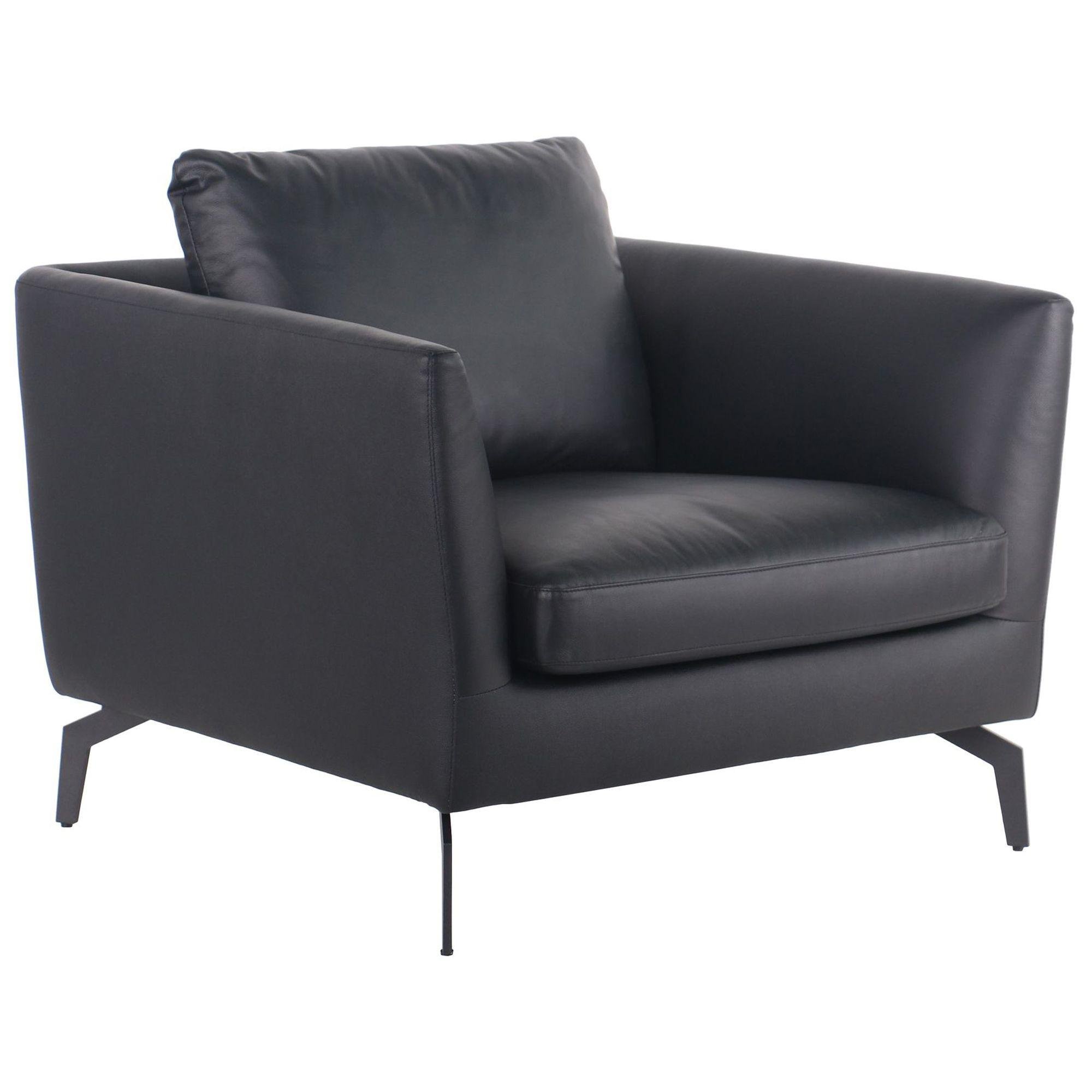 Мягкое кресло AMF Fernand из металла/дерева и комбинированной кожи Black (547008)