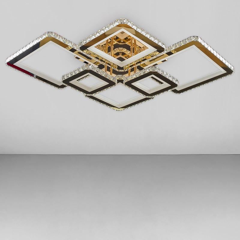 Потолочная люстра LED Light House SY-18281/4+2 910х710х140 мм 292W Золотистый
