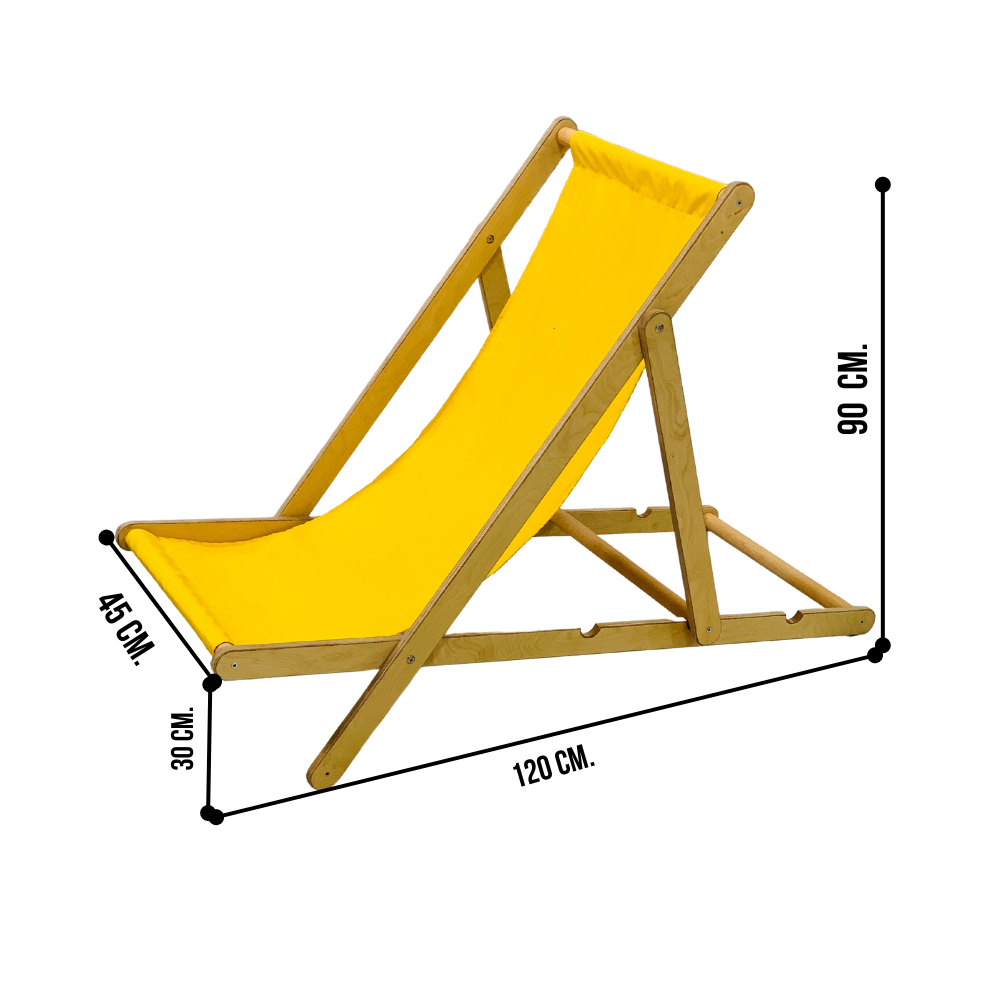 Шезлонг з фанери FlexiLounge Жовтий (11562261) - фото 2