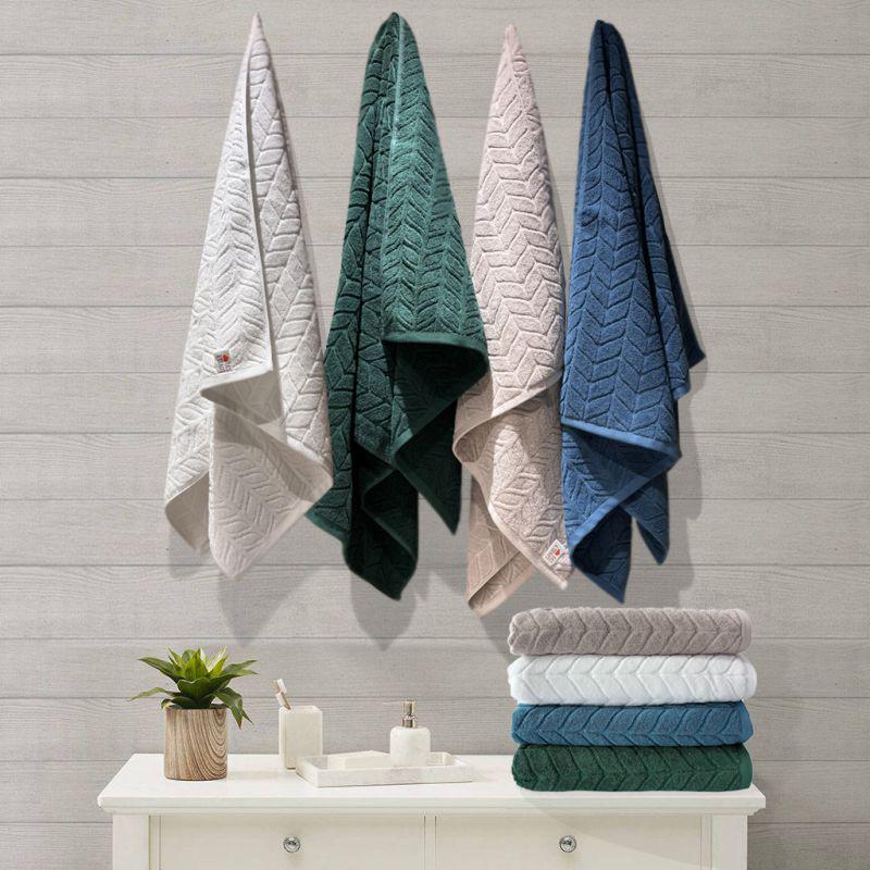 Рушник банний Lovely Svi Milano бавовна жаккард 70х140 см Бежево-сірий (711124) - фото 6 Рушник банний Lovely Svi Milano бавовна жаккард 70х140 см Бежево-сірий (711124) - фото 6