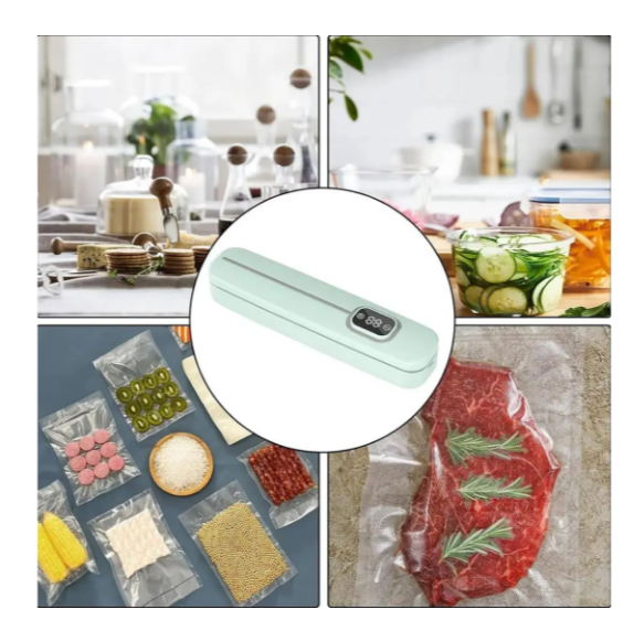 Вакуумный упаковочный аппарат Зеленый (45652-_323) - фото 5 Вакуумный упаковочный аппарат Зеленый (45652-_323) - фото 5