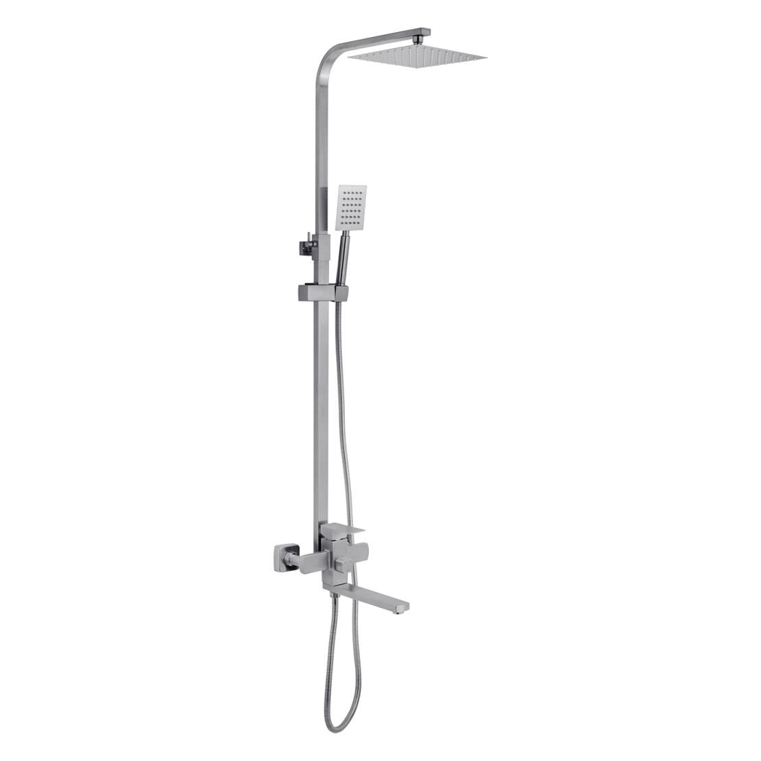 Душова система Kroner KRP Edelstahl Kubus ESG067 з довгим поворотним виливом сатин (31286498)