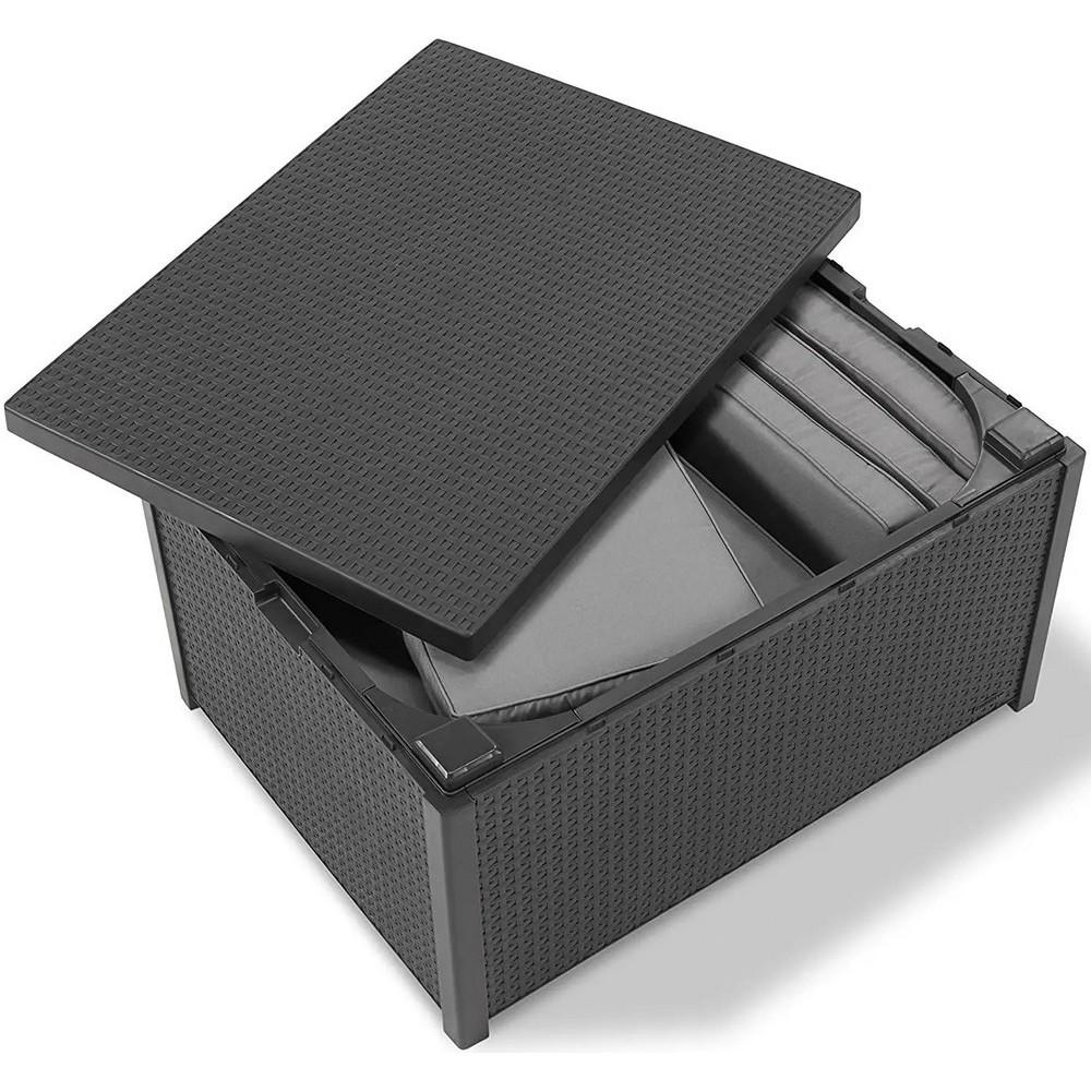 Стол-ящик садовый Keter Arica storage table Графитовый (221044) - фото 3