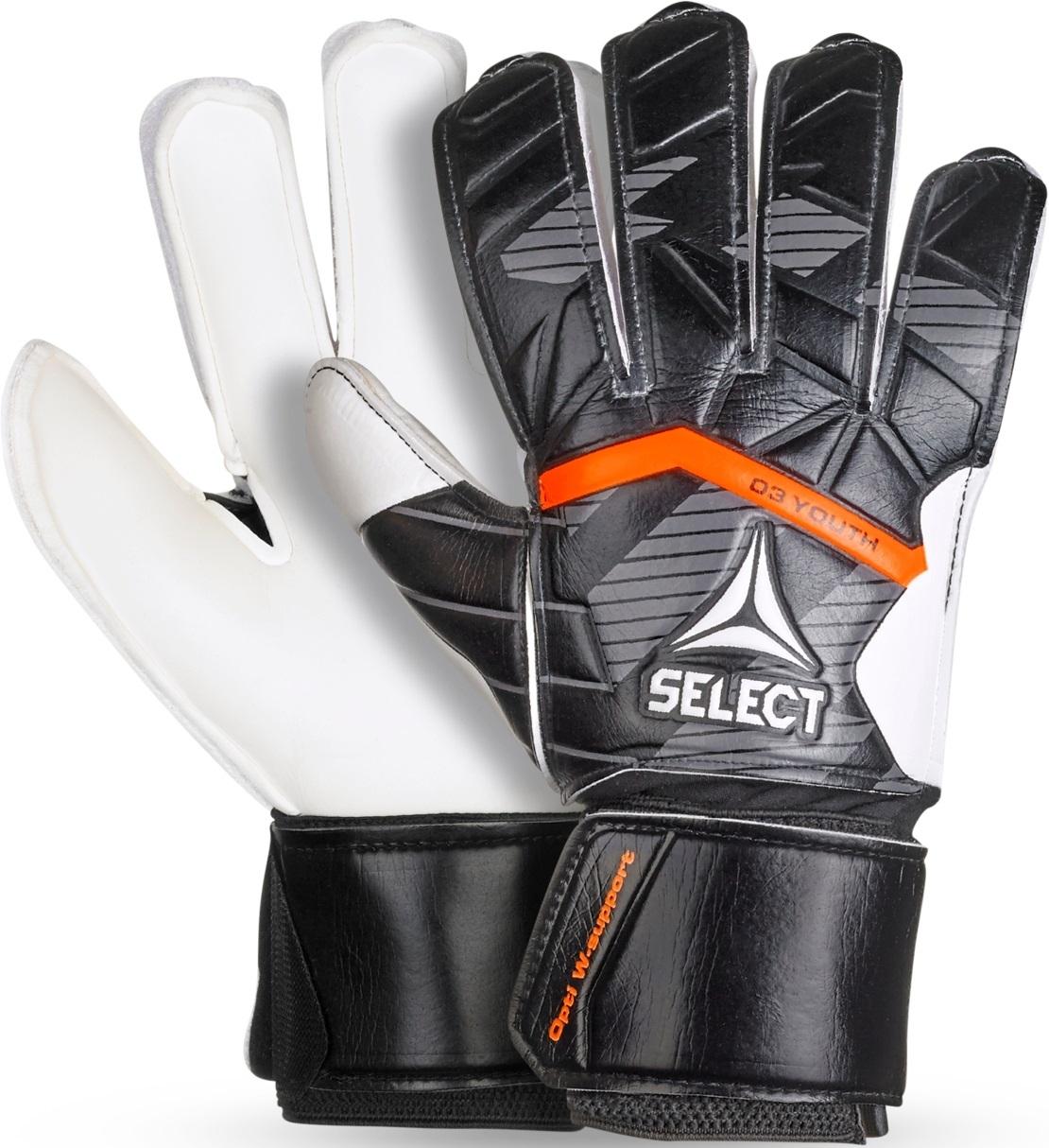 Вратарские перчатки детские Select 03 YOUTH V25 р. 2 Черно-белый (601031-101)