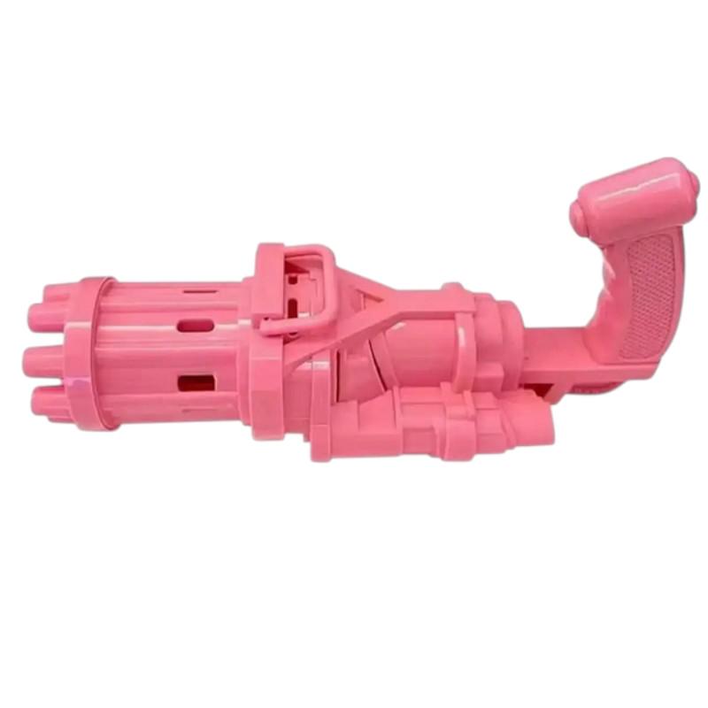 Кулемет іграшковий Gatling генератор мильних бульбашок Рожевий - фото 4