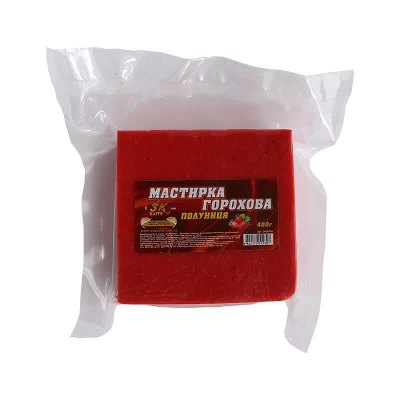 Прикорм 3KBaits Мастырка гороховая Клубника 400 г (3KB1233)