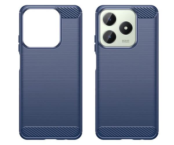 Чехол - накладка Polished Carbon для Realme C61 / C63 4G Синий Чехол - накладка Polished Carbon для Realme C61 / C63 4G Синий