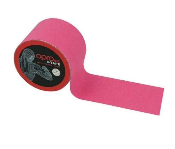 Тейп кінезіологічний OPROtec Kinesiology Tape TEC57543 5 см x 5 м Рожевий (TEC57543)