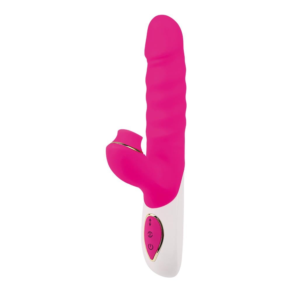 Вибратор кролик с вакуумной стимуляцией CHISA Intimate Melody Clit Kisser THruster Розовый