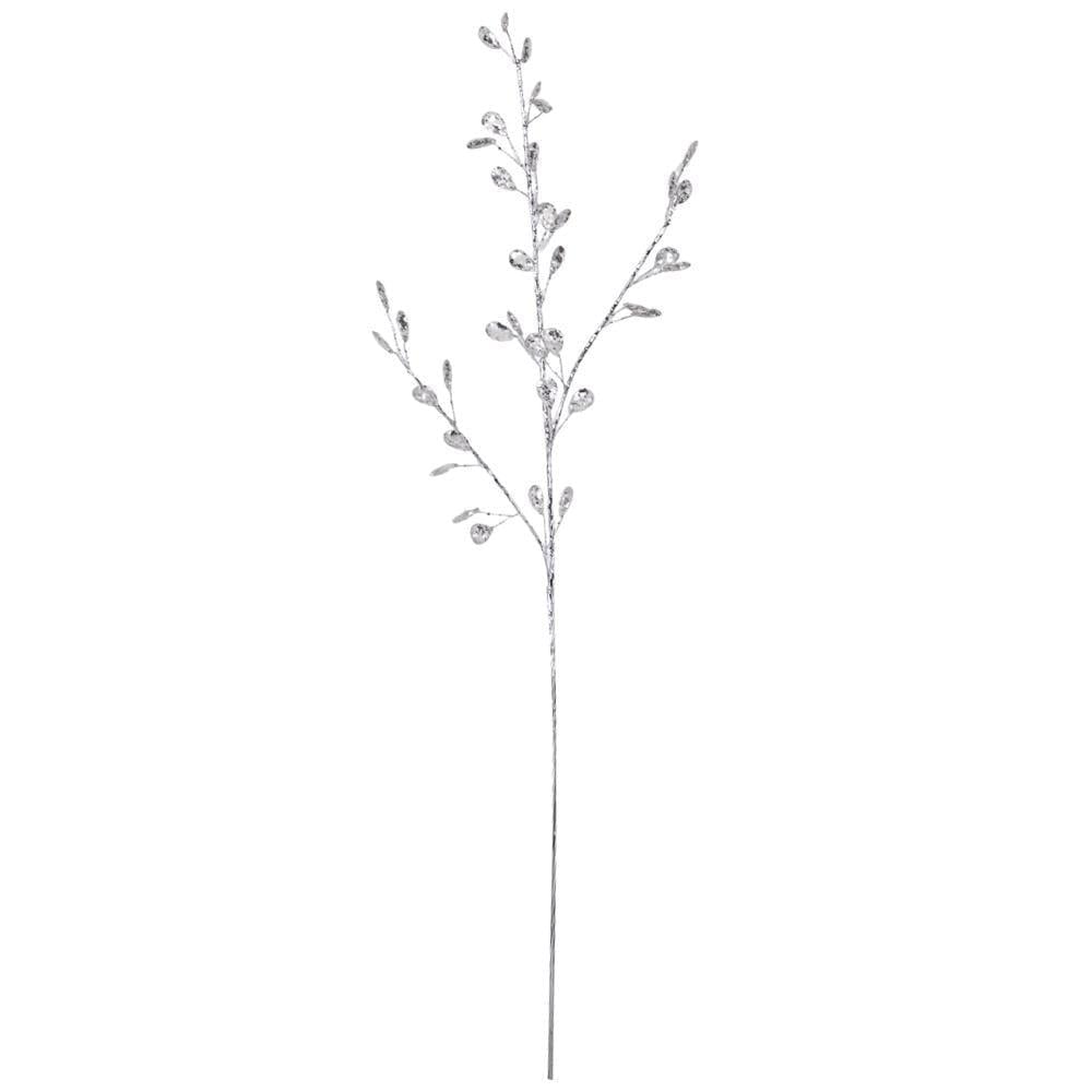 Ветка декоративная Серебряное сияние 69 см