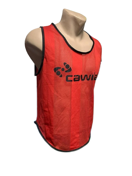 Маніжка доросла Сток з коміром з лого полосата М 158-175 см Червоний (784)