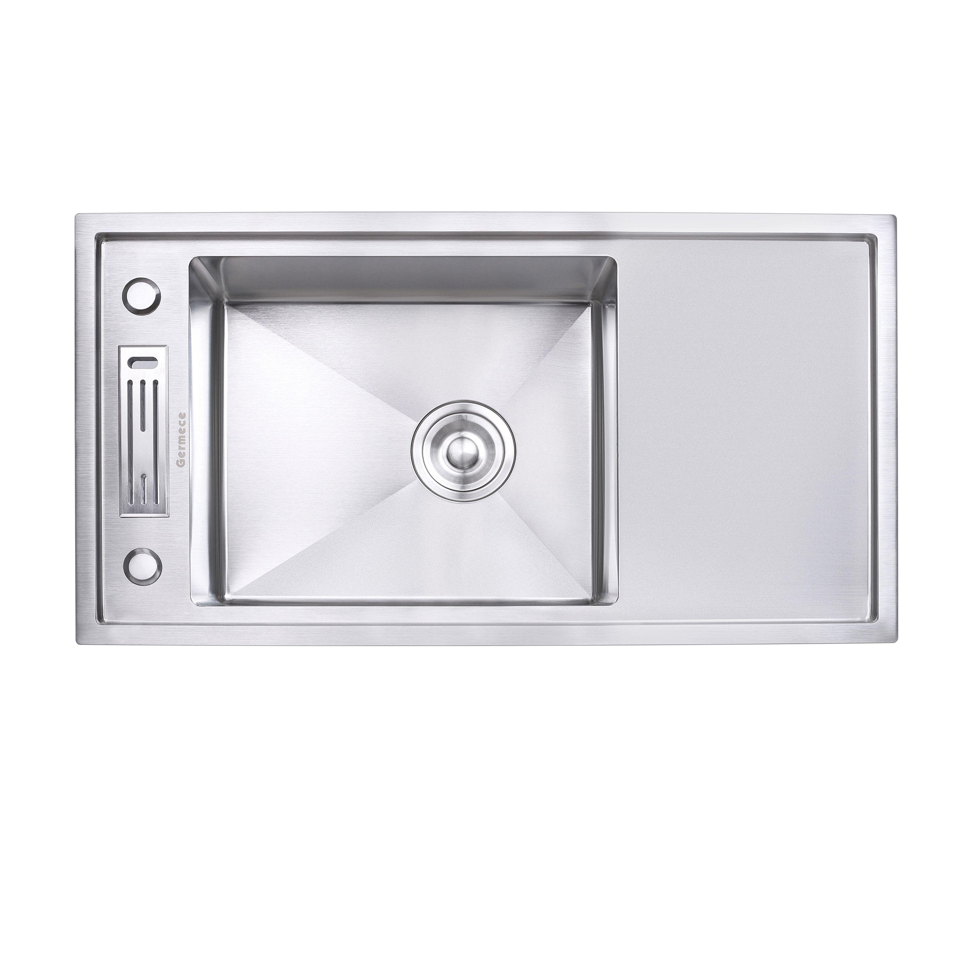 Мойка кухонная Platinum PLS-A22035 из нержавеющей стали прямоугольная 800x430 мм (152350)