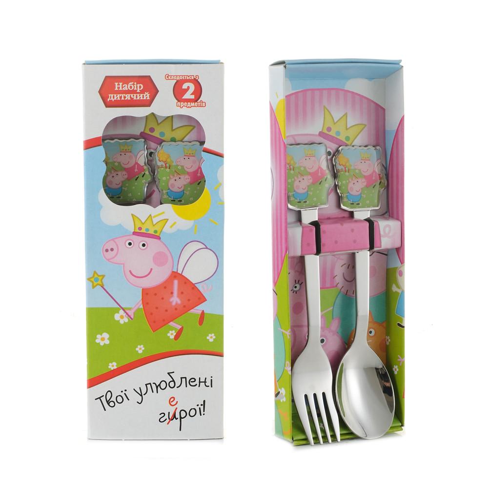 Детские столовые приборы ложка и вилка Свинка Пеппа (01_P0202022161) - фото 2 Детские столовые приборы ложка и вилка Свинка Пеппа (01_P0202022161) - фото 2