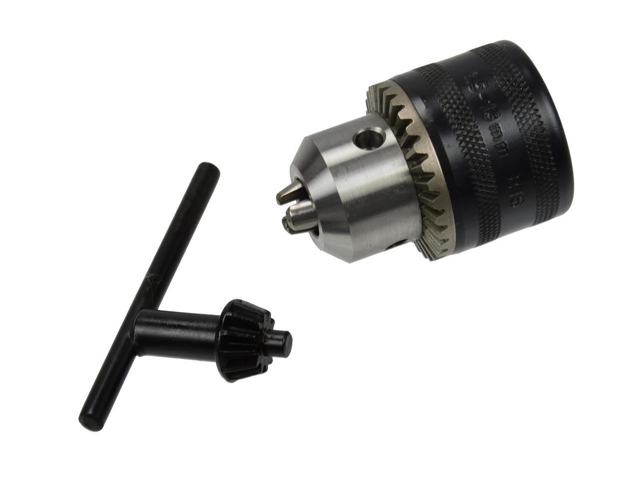 Патрон дриля з ключем GeKo 1,5-13 мм конус B16 (G00503) Патрон дриля з ключем GeKo 1,5-13 мм конус B16 (G00503)