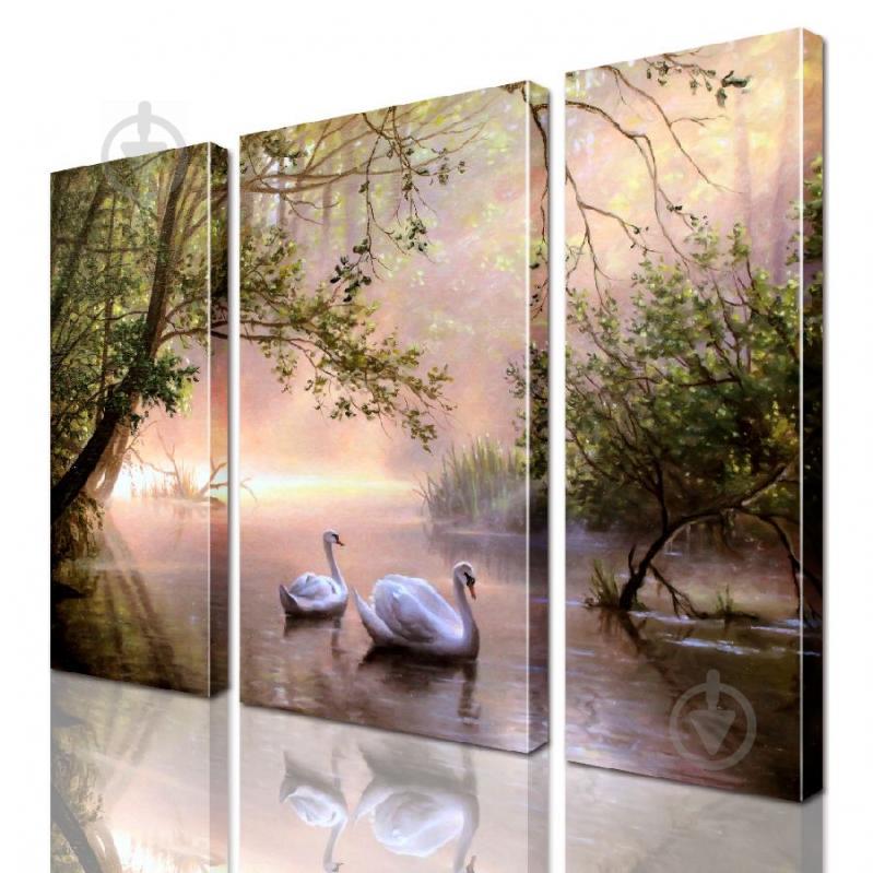 Модульная картина Лебеди ADJ0121 размер 95 х 120 см