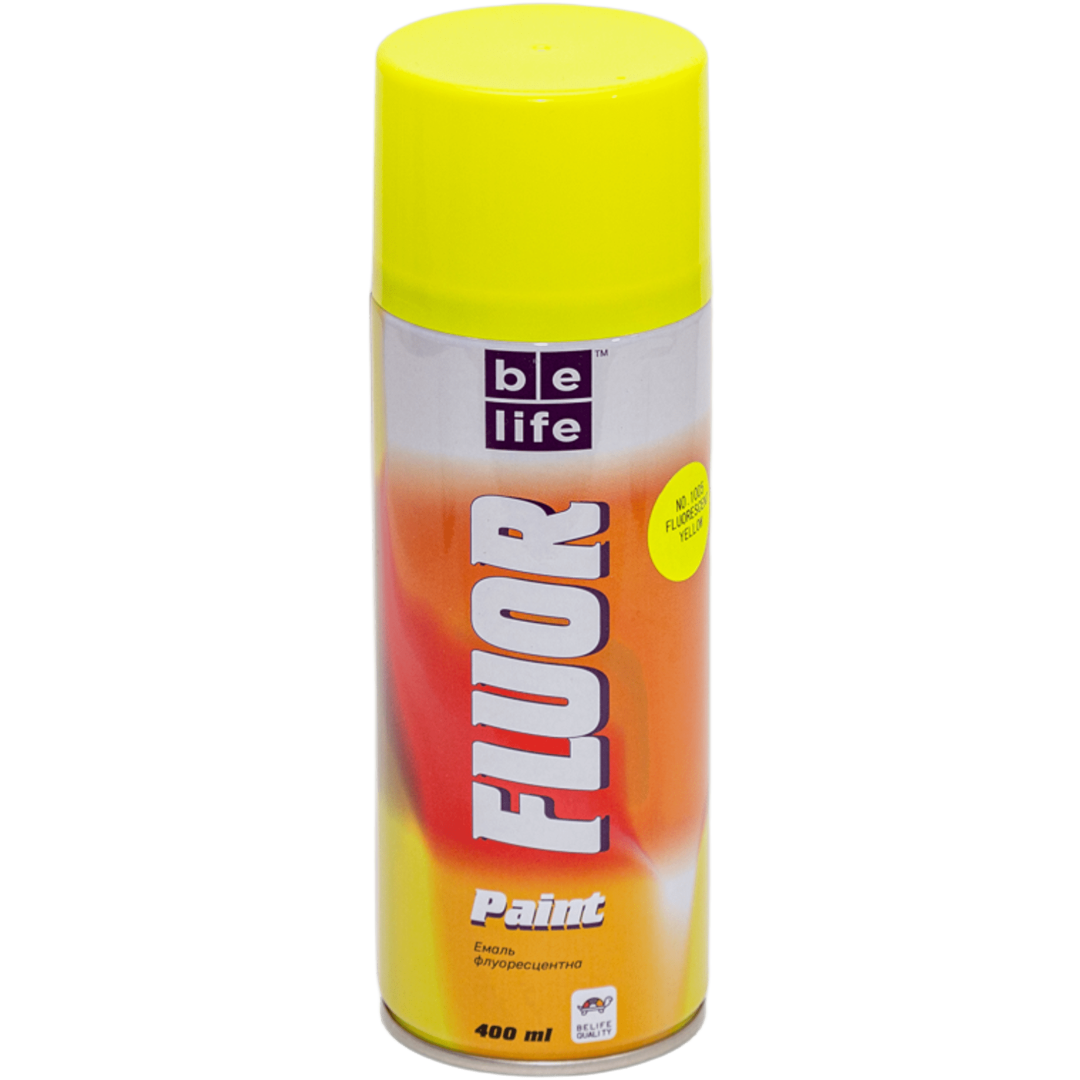 Аерозольна емаль Belife флуоресцентна 400 мл Жовтий