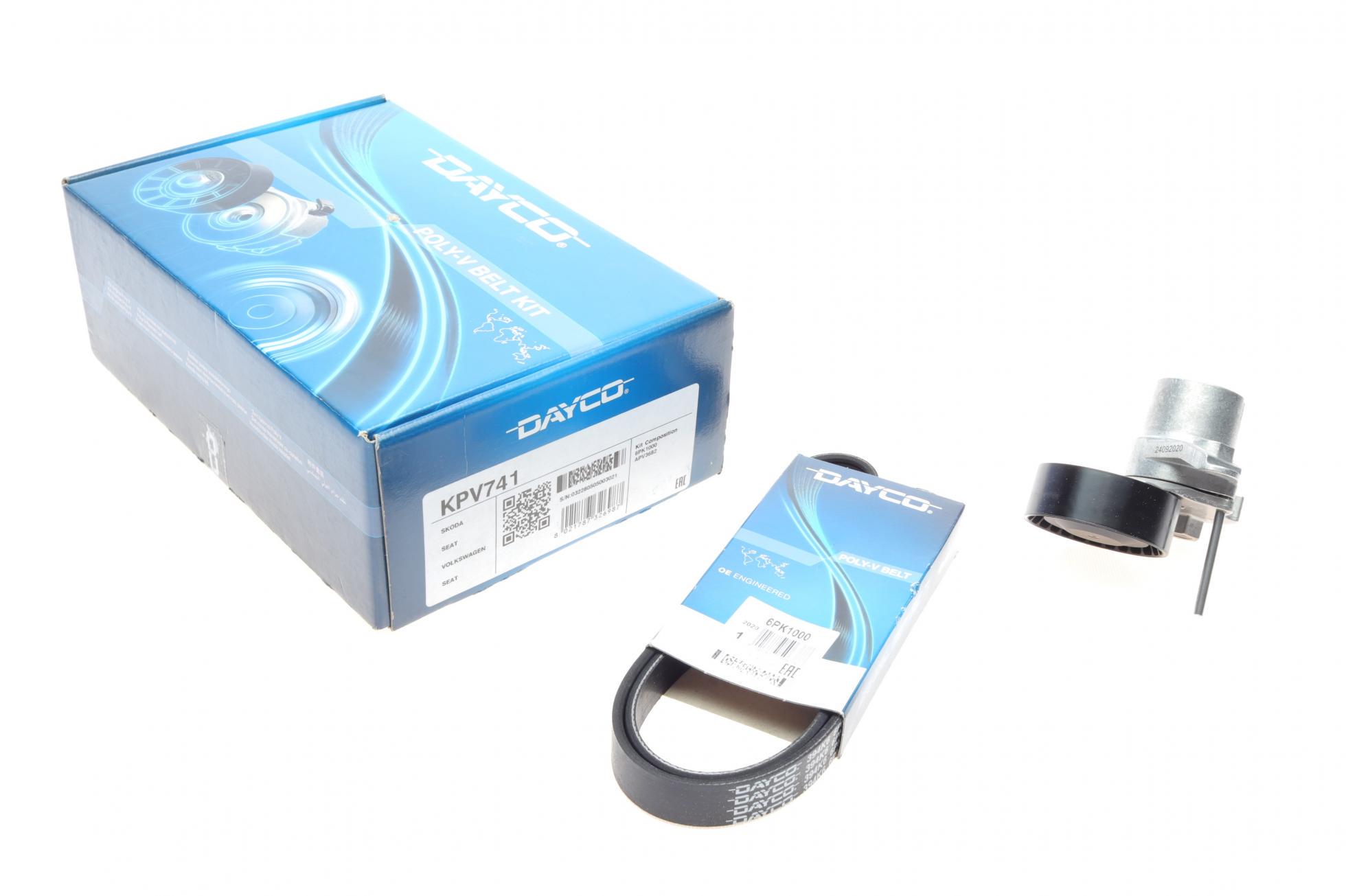 Комплект ременя генератора DAYCO VW Caddy IV 1.6 11- (KPV741)