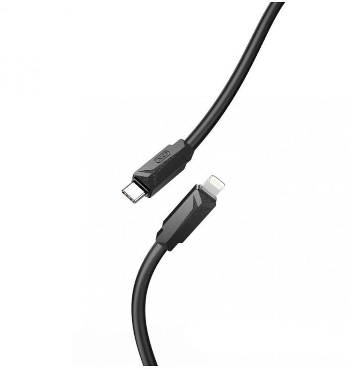 Кабель с функцией быстрой зарядки USB XO NB-Q233A Type-C Lightning 27W 1 м Черный (1830482500)