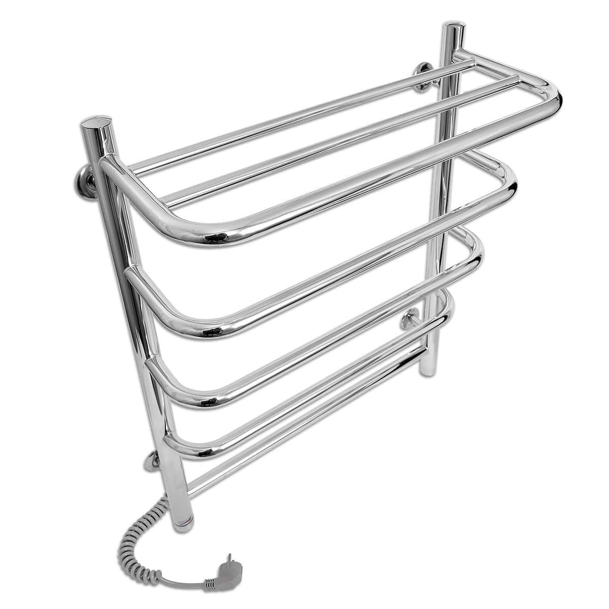 Полотенцесушитель Laris Стандарт П5 с полкой Е S3 подключение слева 500х660 мм (73207842)