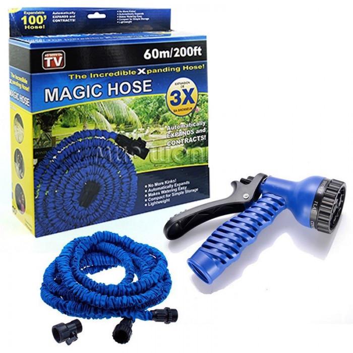 Шланг для садового полива Magic Hose с распылителем и перчатки садовые Garden Gloves 60 м - фото 4