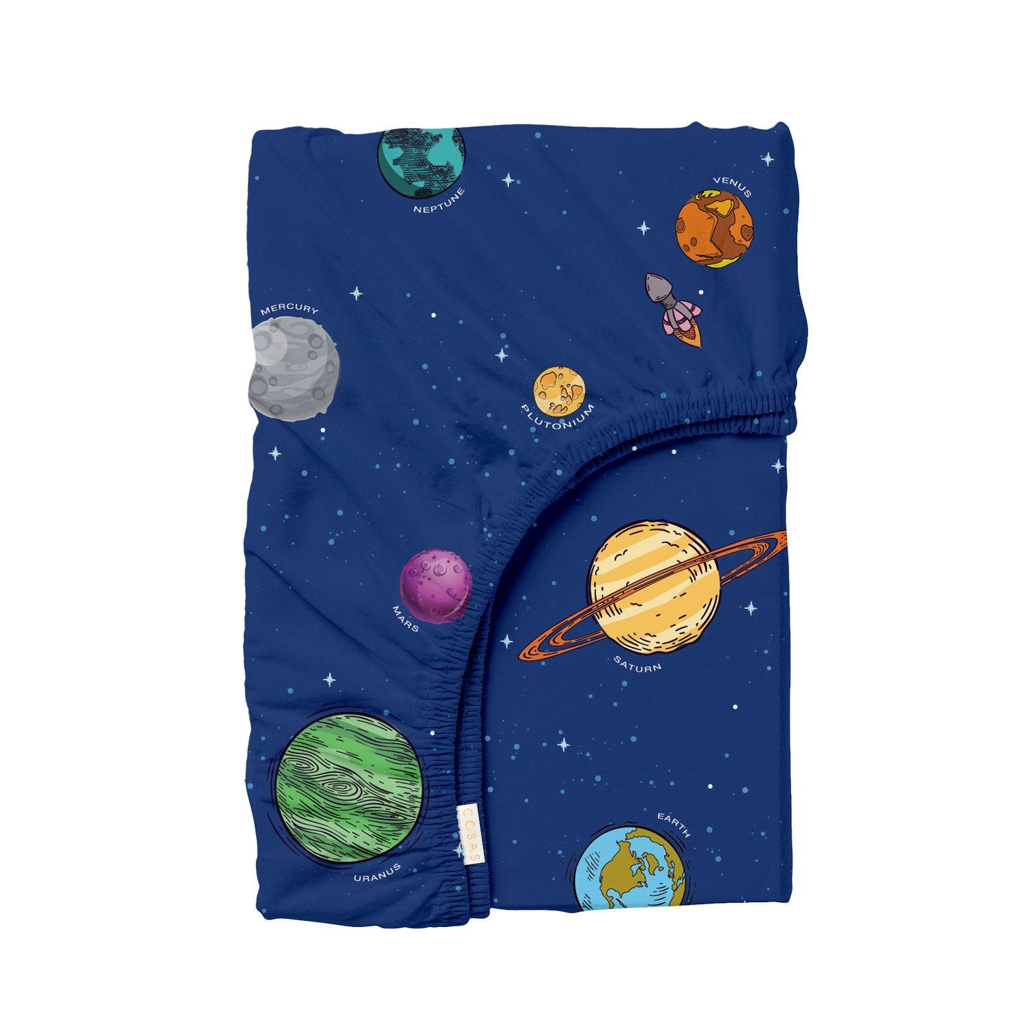 Простынь Cosas на резинке в детскую кроватку 60x120 см Space (4822052204498)