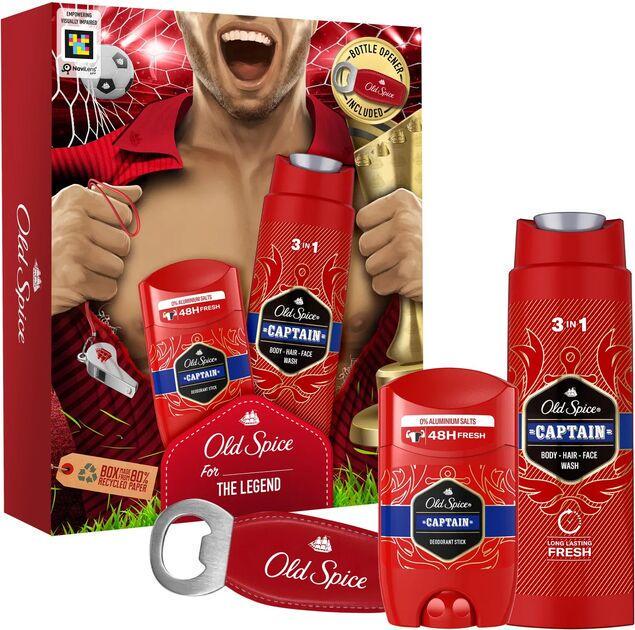 Подарочный набор Old Spice Captain Footballer дезодорант-стик 50 мл/гель для душа 250 мл/открывалка (2390665844)