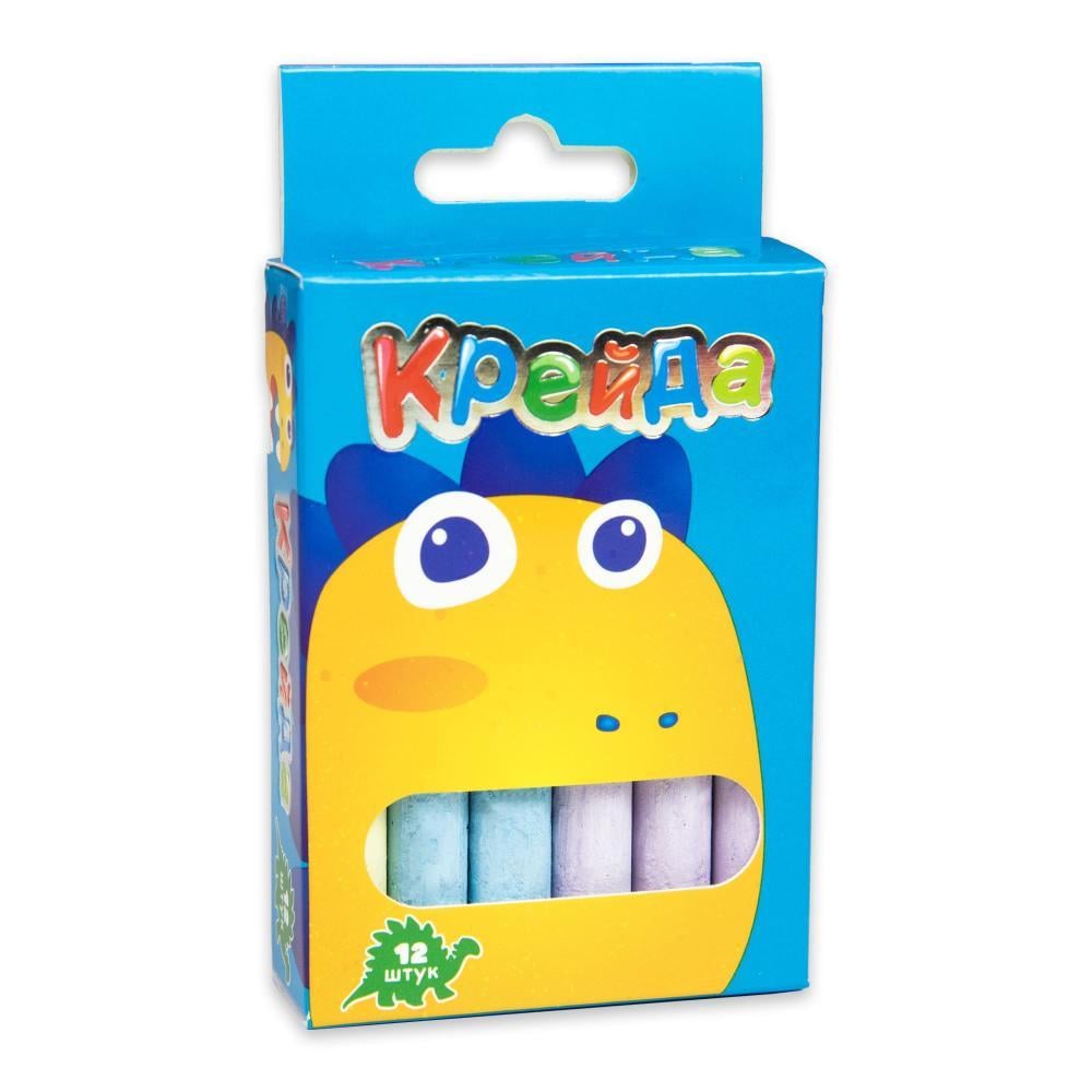 Крейда Strateg маленька кругла 12 шт. Різнокольоровий (50121) Крейда Strateg маленька кругла 12 шт. Різнокольоровий (50121)