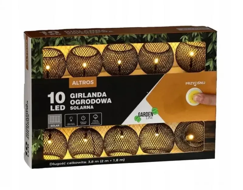 Гирлянда уличная на солнечной батарее Garden Line SOL3651 3,8 м 10 LED - фото 5 Гирлянда уличная на солнечной батарее Garden Line SOL3651 3,8 м 10 LED - фото 5
