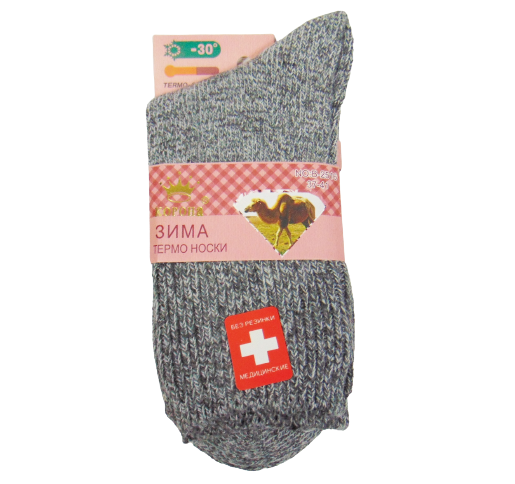 Термоноски с верблюжьей шерсти Корона 2516 без резинки р. 37-41 Серый (1675966085) Термоноски с верблюжьей шерсти Корона 2516 без резинки р. 37-41 Серый (1675966085)