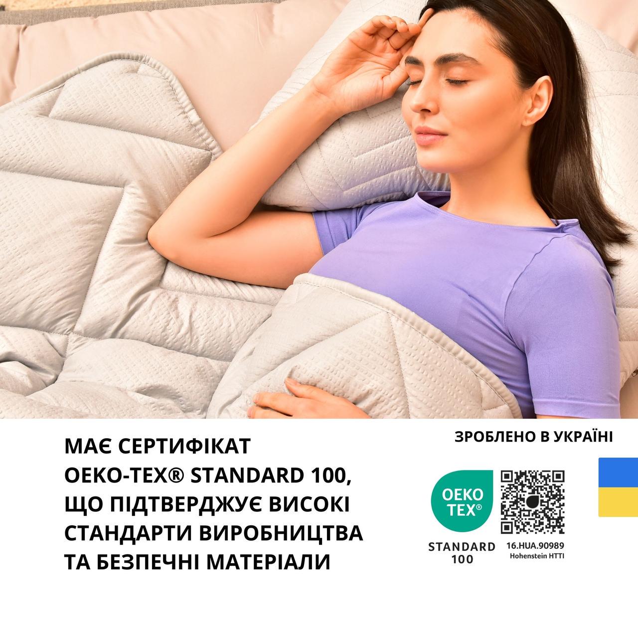 Одеяло зимнее IDEIA Nordic Comfort 140x210 см 300 г/м2 Серый (22586529) - фото 9