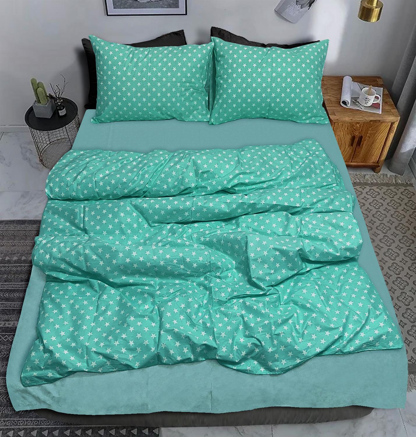 Комплект постельного белья Zastelli 58 Звезды бязь евро 200х220 см Разноцветный/Белый (21394)