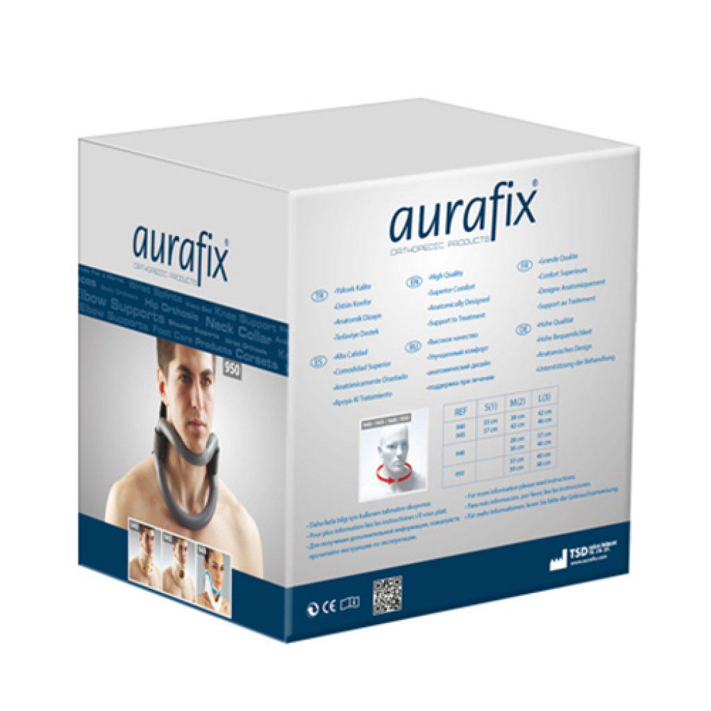 Ортез бандаж для шиї Aurafix Філадельфія 945 жорсткий S (945_Aurafix) - фото 4