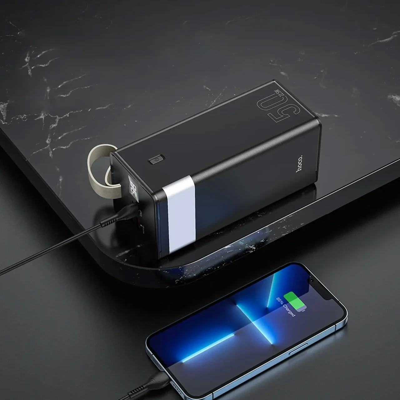 Повербанк Hoco с фонариком и быстрой зарядкой 50000 mAh/QC22,5 W/PD20 W (J86A) - фото 2 Повербанк Hoco с фонариком и быстрой зарядкой 50000 mAh/QC22,5 W/PD20 W (J86A) - фото 2