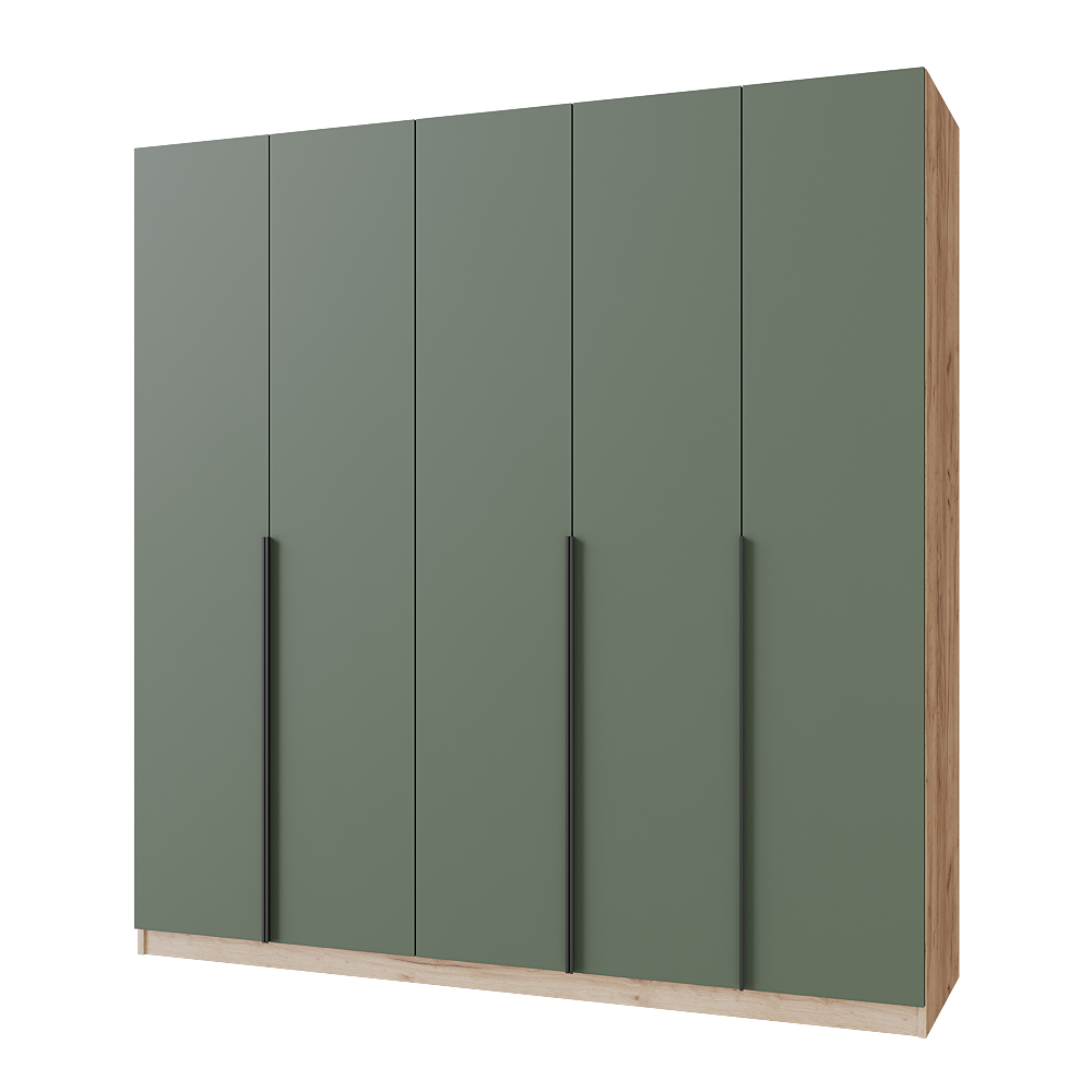 Шкаф распашной Меблітренд Чиназес Чи-2000 2000х500х2050 мм Дуб крафт золотой/Зеленый дымчатый (26857678)