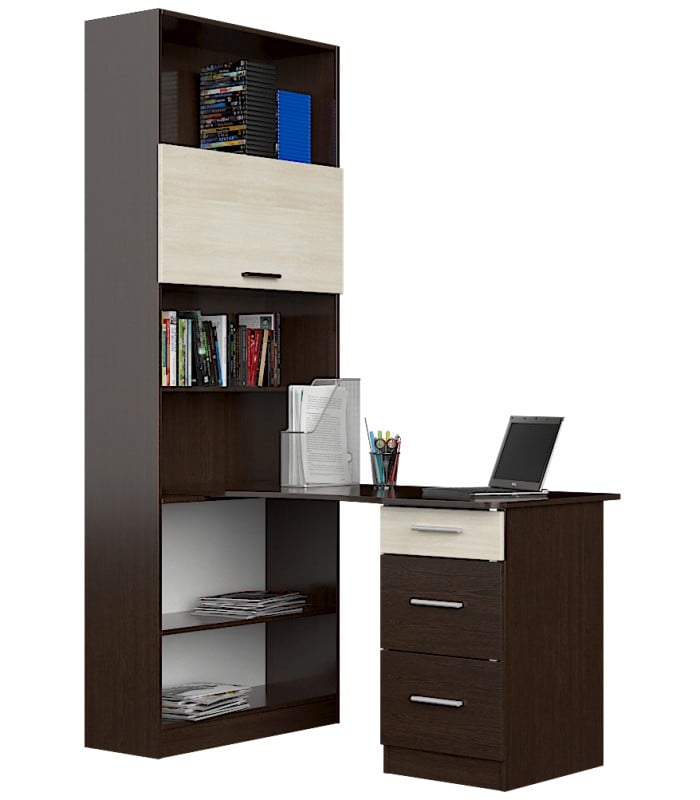 Компьютерный стол с шкафом Эверест Гранд Венге/Дуб молочный (EVR-2151)